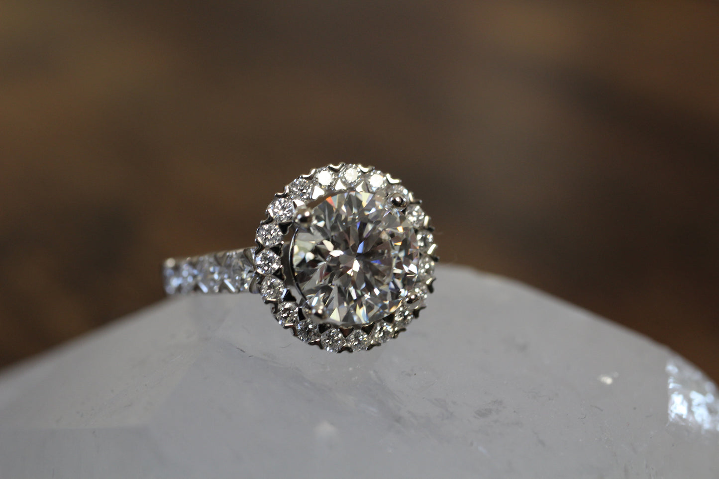 Round Brilliant Cut Halo Diamond Ring