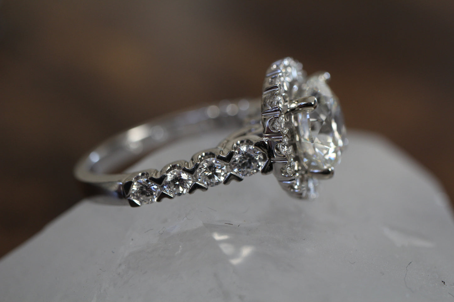 Round Brilliant Cut Halo Diamond Ring