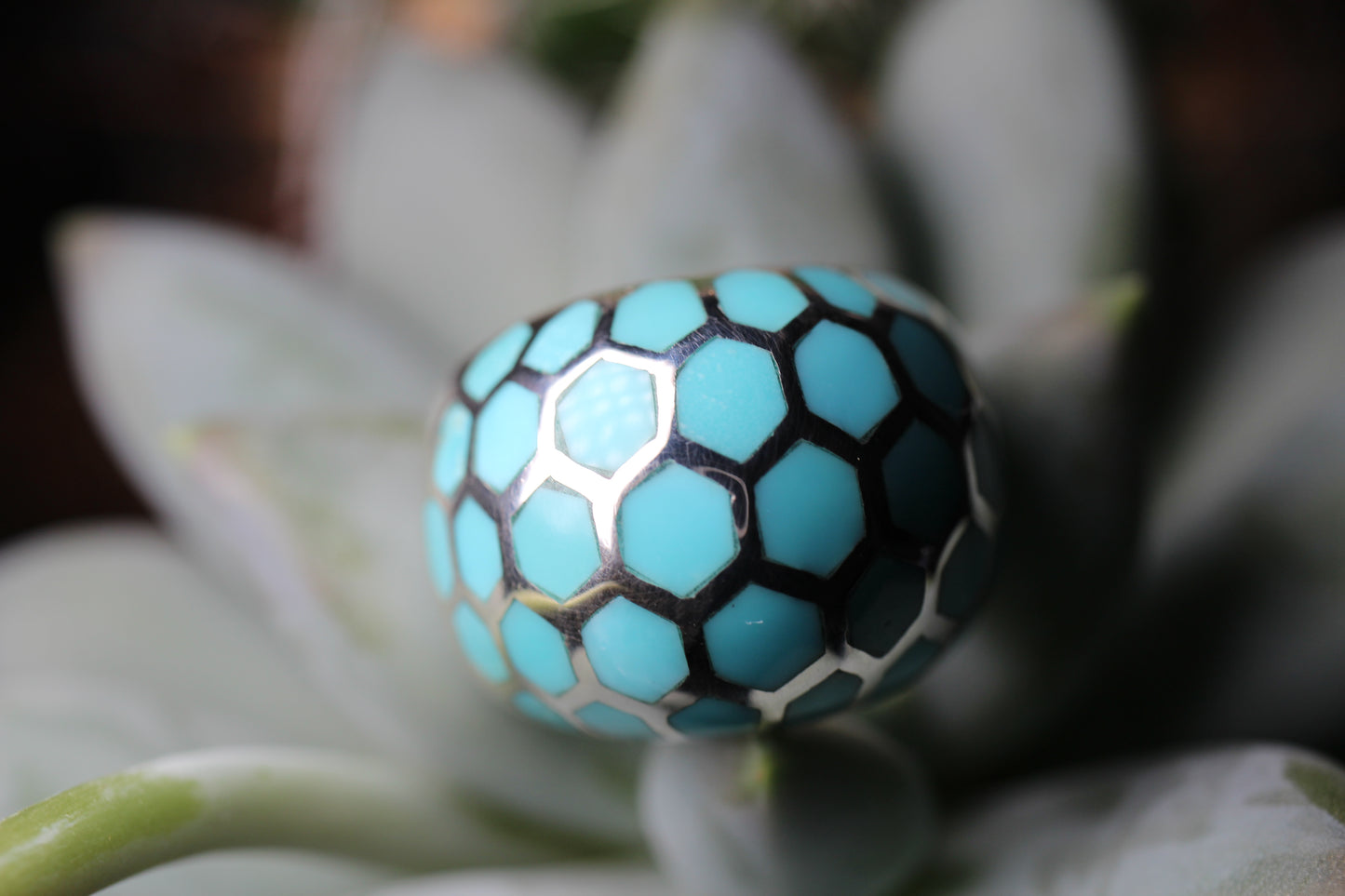 Silver Honeycomb Ring