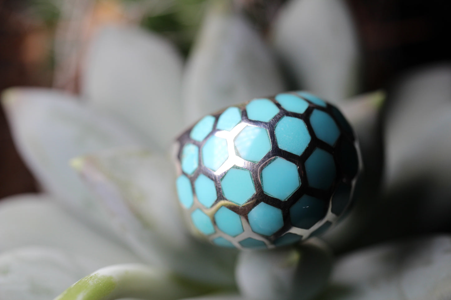 Silver Honeycomb Ring