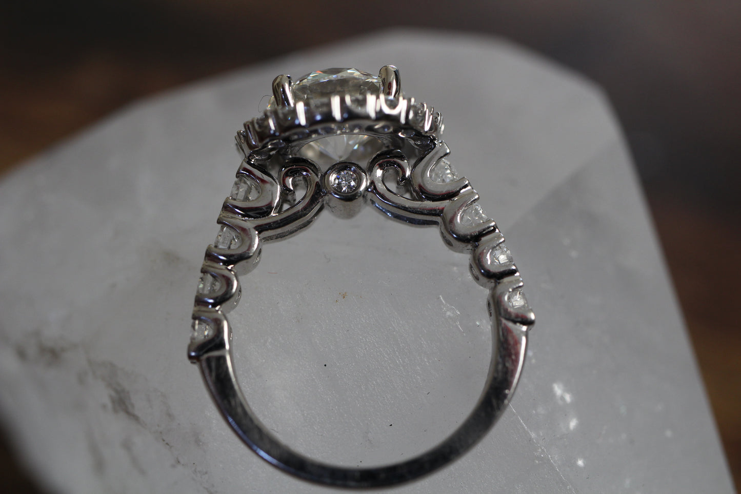 Round Brilliant Cut Halo Diamond Ring