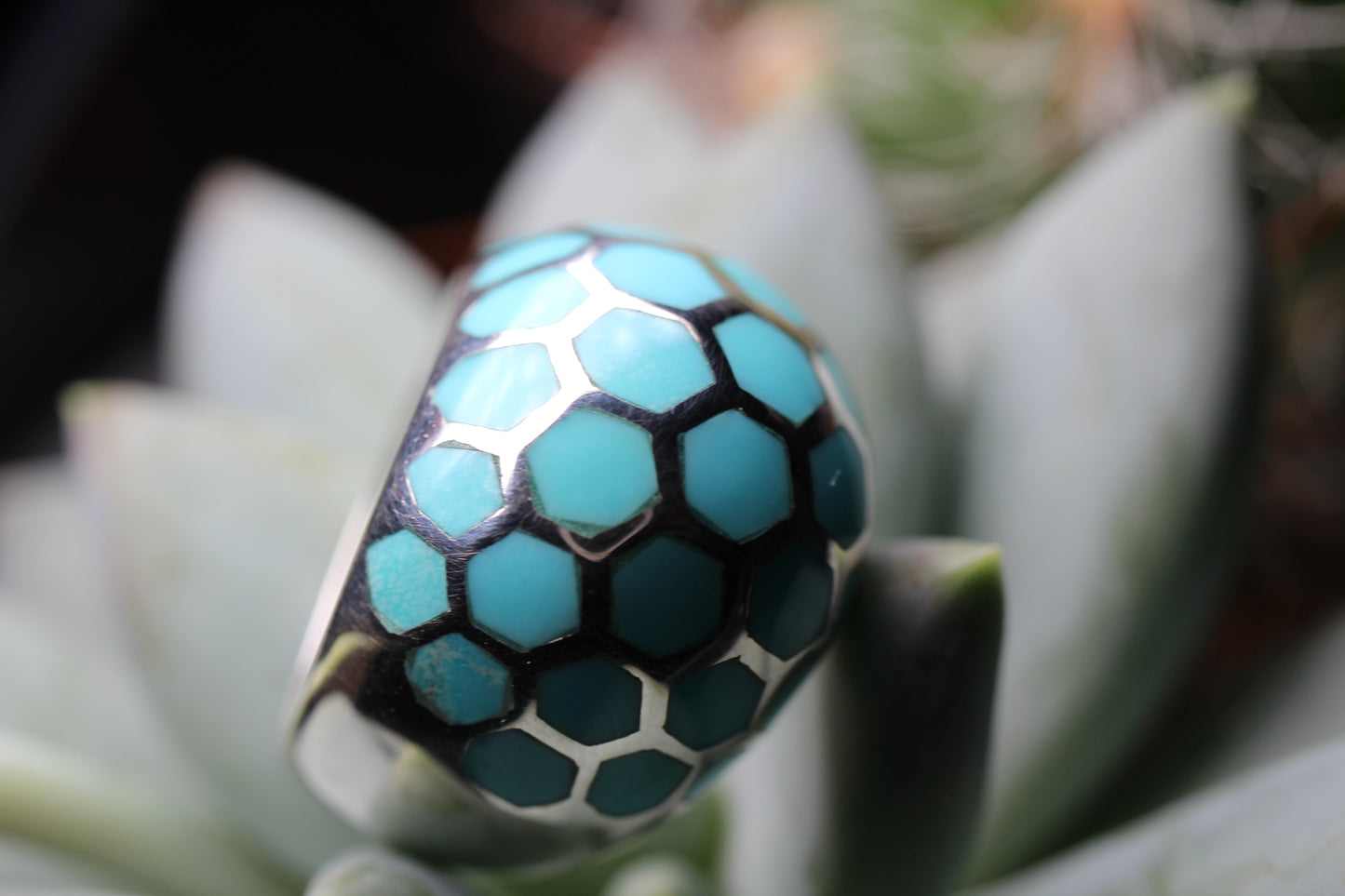 Silver Honeycomb Ring