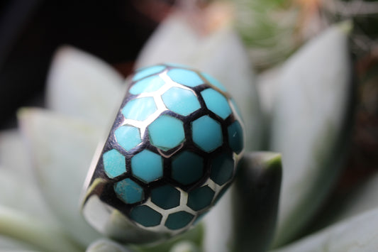 Silver Honeycomb Ring